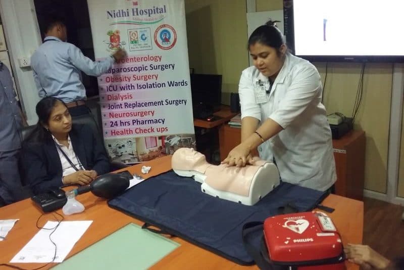 CPR Training at Nidhi Hospital
