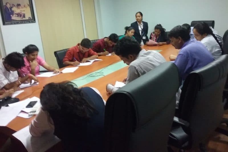 EMPLOYEE HAND-WRITING COMPETITION at Nidhi Hospital