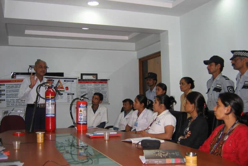 Fire Training at Nidhi Hospital
