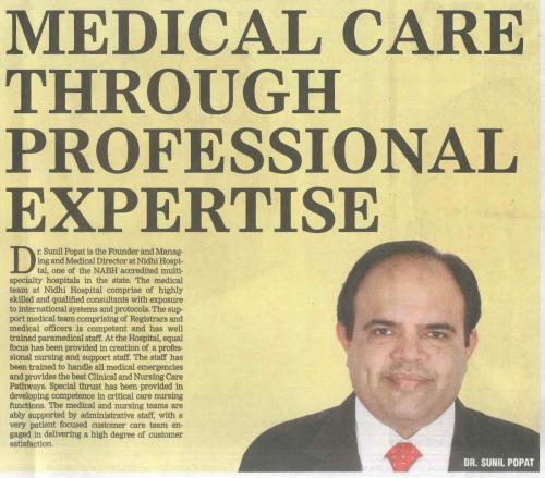 The Times of India (Health Icons 2018) Dr Sunil Popat 30.09.18 Pg 03